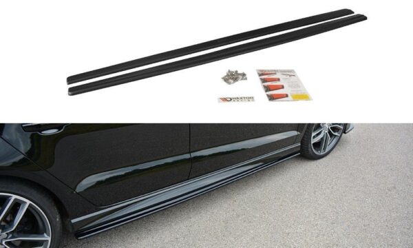 Maxton Design Side Skirts for AUDI S3 / A3 8V S-LINE Sedan (Pre-Facelift/Facelift)