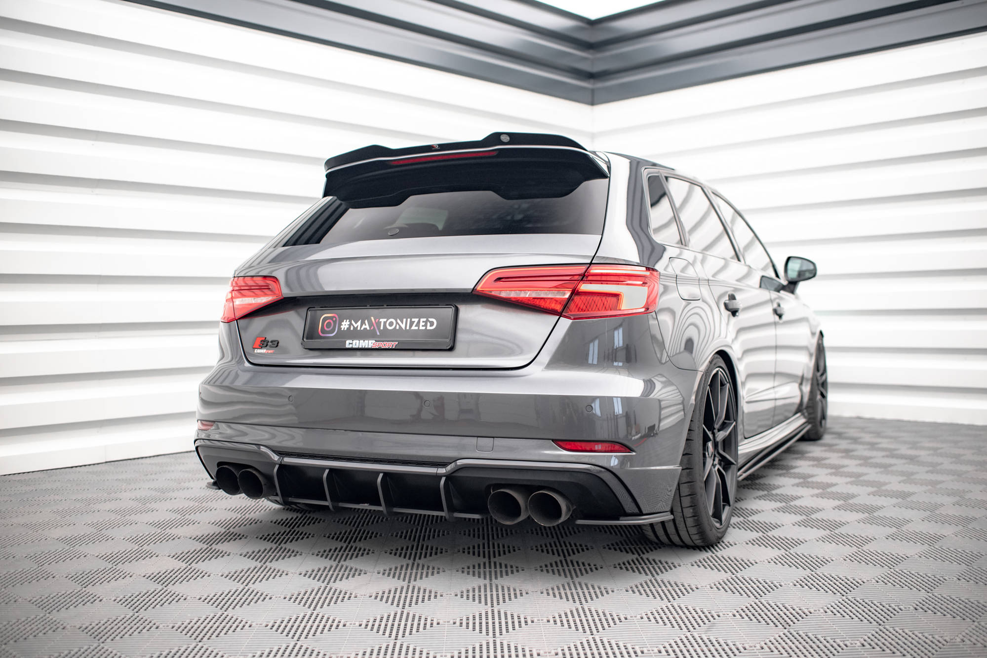 S3 Rear End Maxton Design Audi S3 8V (Facelift) Hatchback Rear Diffuser – dubhaus.