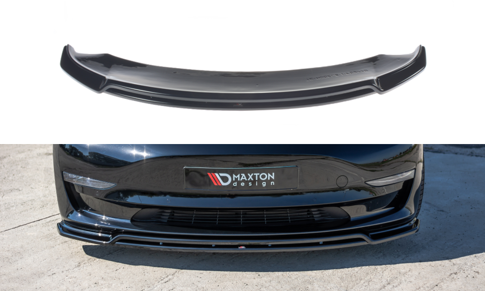 Maxton Design Front Splitter V2 Tesla Model 3 Front Lip