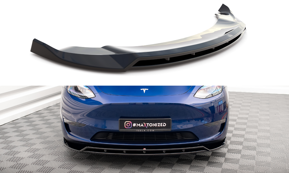 Maxton Design Front Splitter V2 Tesla Model Y Front Lip