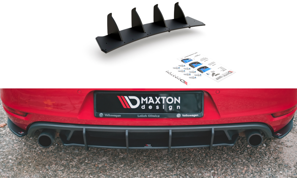 Maxton Design Racing Durability Rear Diffuser V2 Golf MK6 GTI