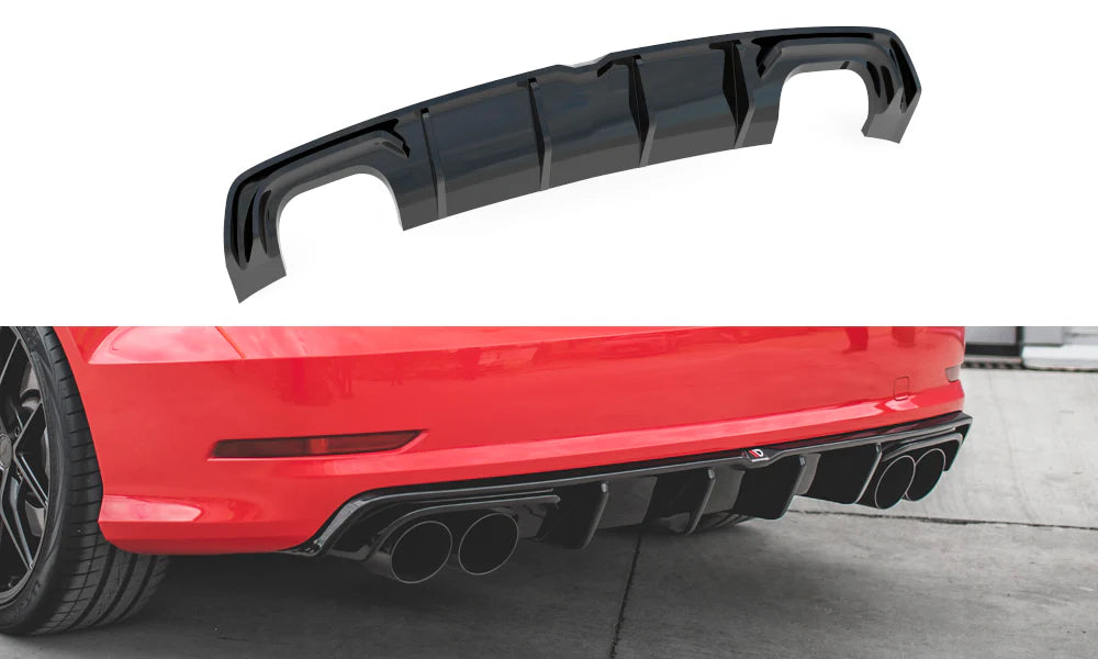 Maxton Design Audi S3 Sedan Rear Diffuser Valance (Pre-Facelift)