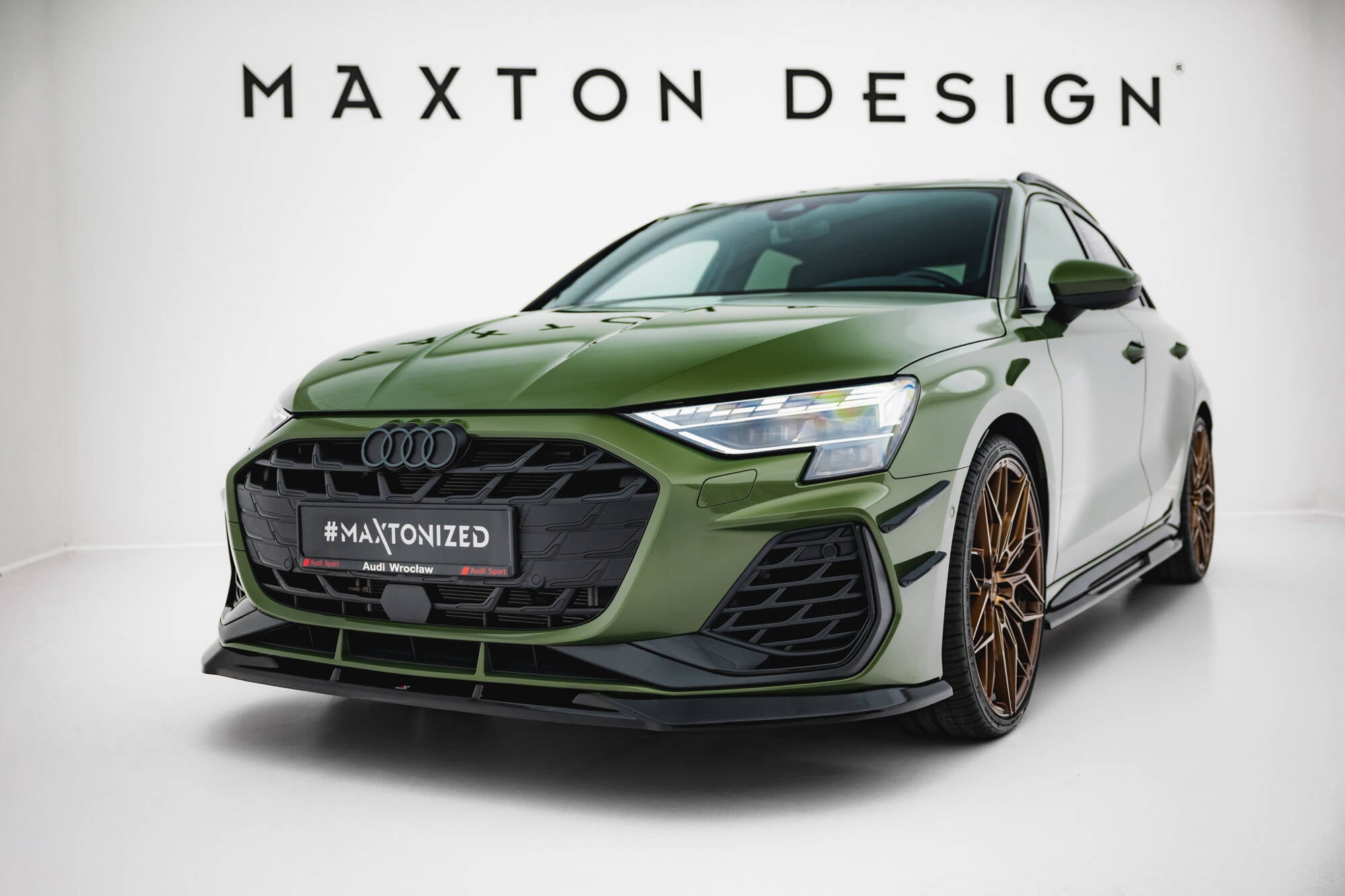 Maxton Design Front Splitter V.1 Audi S3 Sportback / A3 S-line Sportback  8Y Facelift