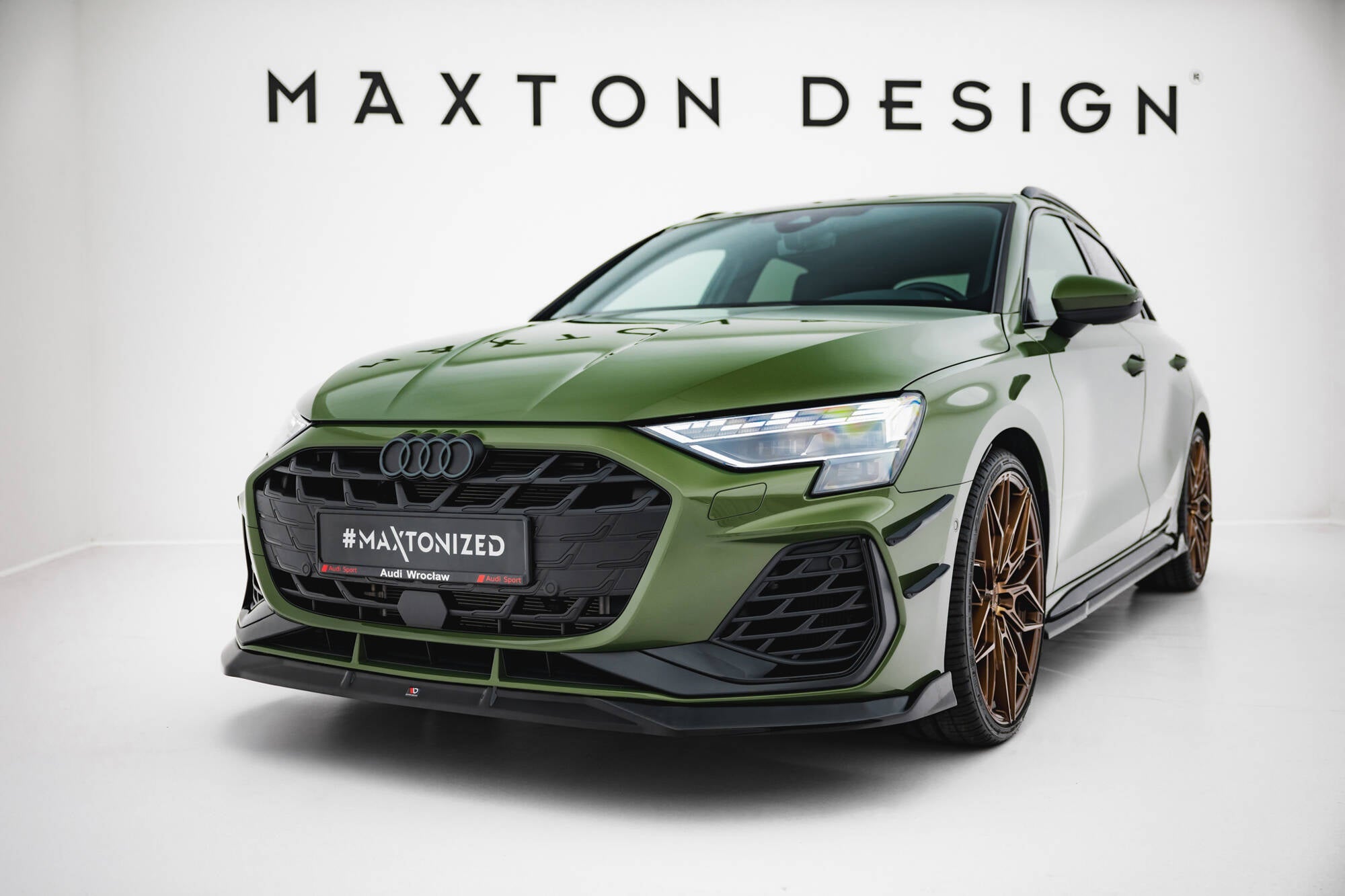 Maxton Design Front Splitter V.3 Audi S3 Sportback / A3 S-line Sportback  8Y Facelift