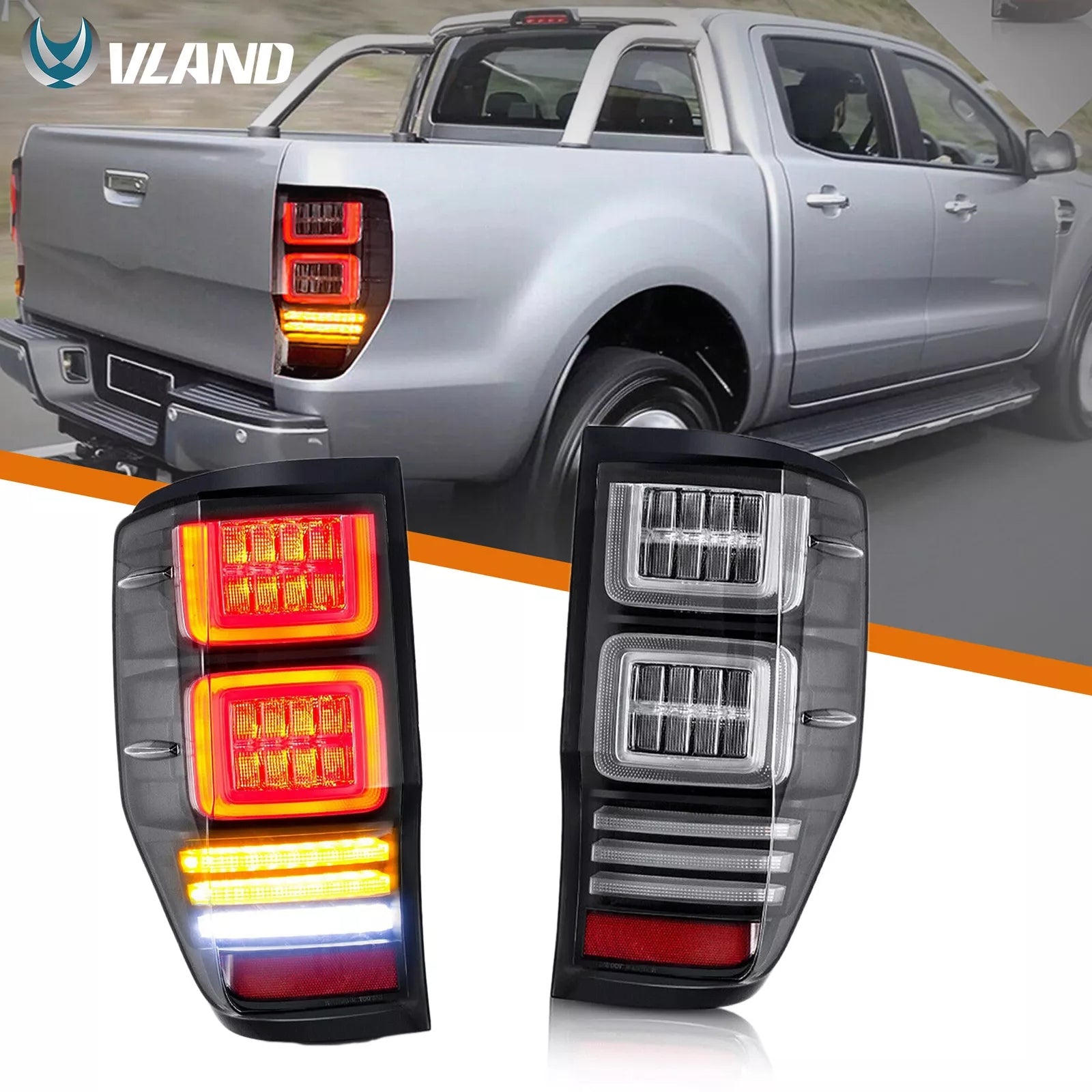 Tail Lights For 2012-2021 Ford Ranger Raptor PX Wildtrak T6 T7 T8 MK2 XL XLT