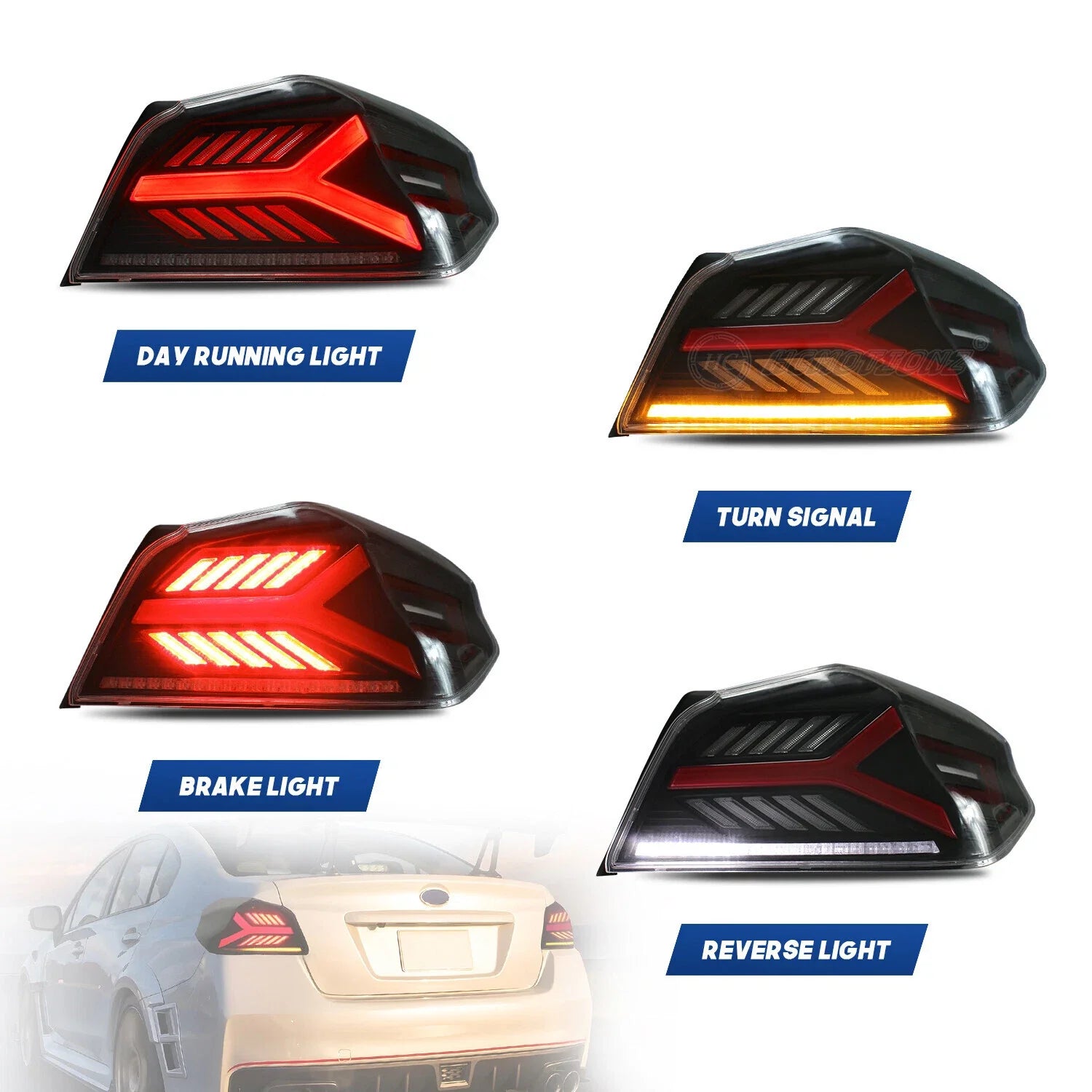 2014-2021 SUBARU WRX STI DYNAMIC LED TAIL LIGHTS - iilumo