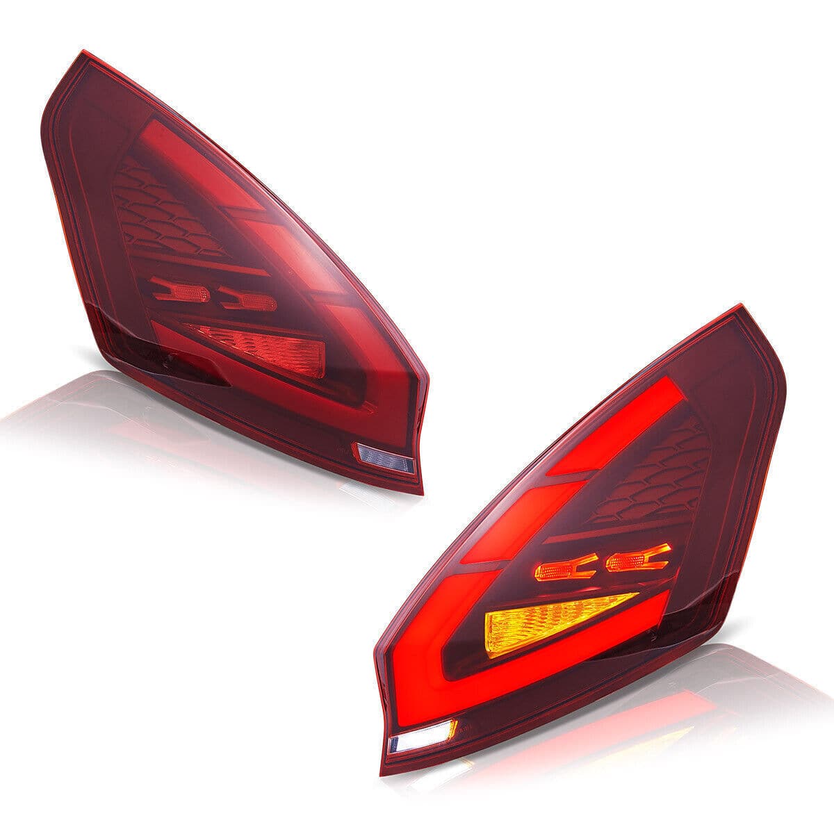 2009-2017 FORD FIESTA HATCHBACK WS WT WZ LED SEQUENTIAL TAIL LIGHTS - iilumo