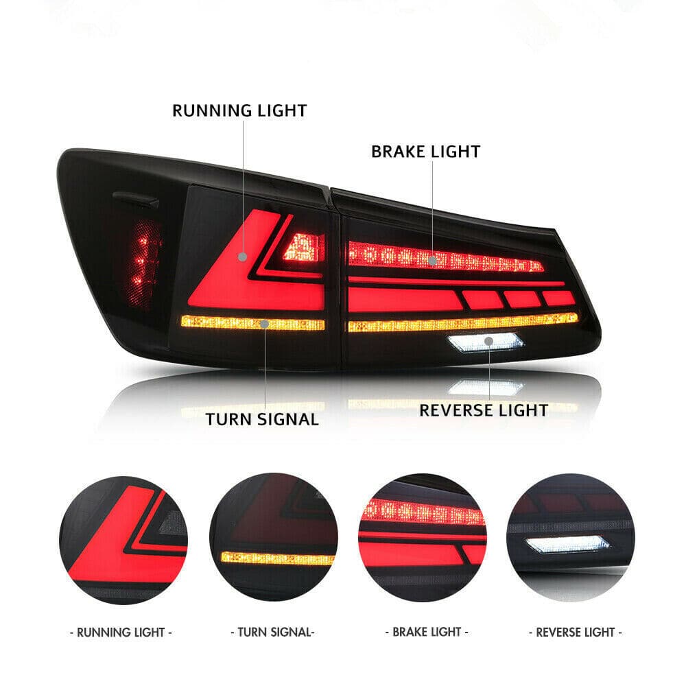 2005-2013 LEXUS IS250 IS350 ISF DYNAMIC LED TAIL LIGHTS - iilumo