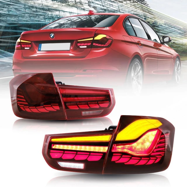 Red GTS Tail Lights For BMW 3 Series F30 2013-2018