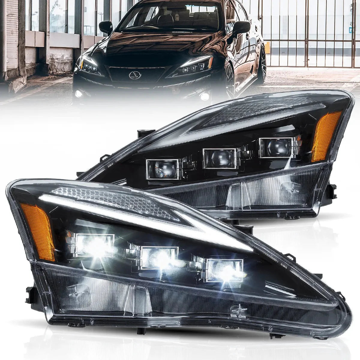 Full LED Headlights for Lexus IS250, IS350, ISF 2006–2013