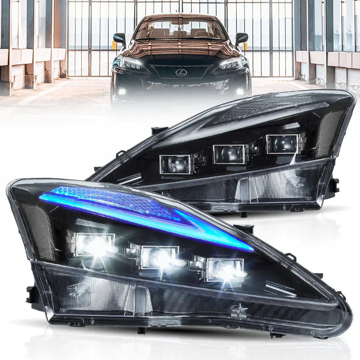 Full LED Headlights for Lexus IS250, IS350, ISF 2006–2013