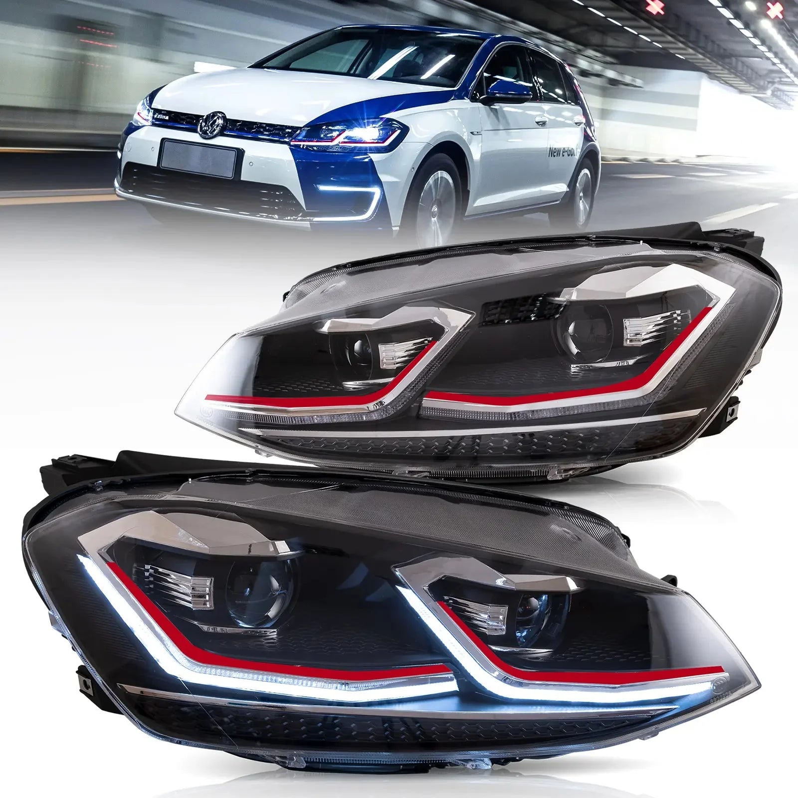 Headlights for Golf MK7.5 Halogen Models 2018–2021