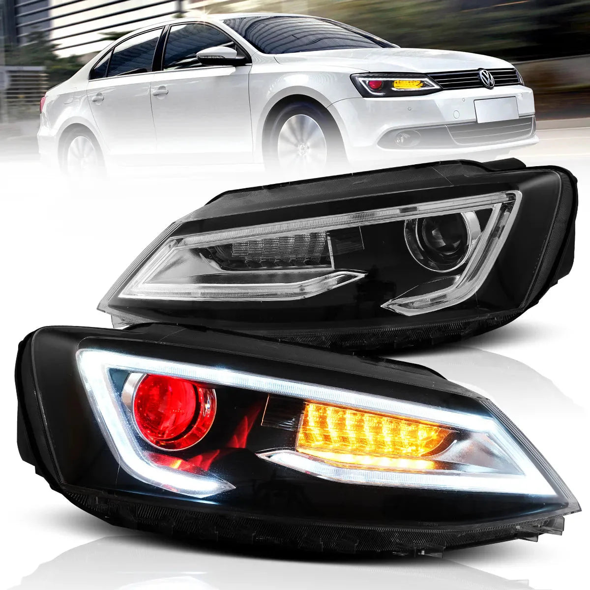 Headlights for Volkswagen Jetta/Sagitar MK6 2012–2018