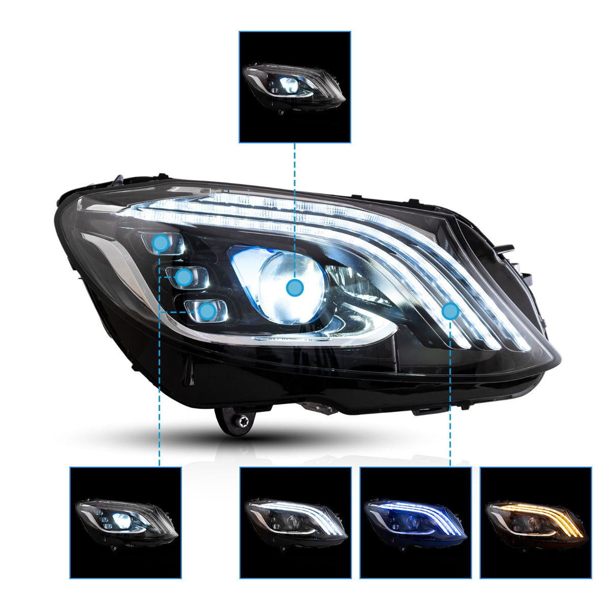 LED Headlights for Mercedes Benz C-Class 4th Gen. W205 2015–2020