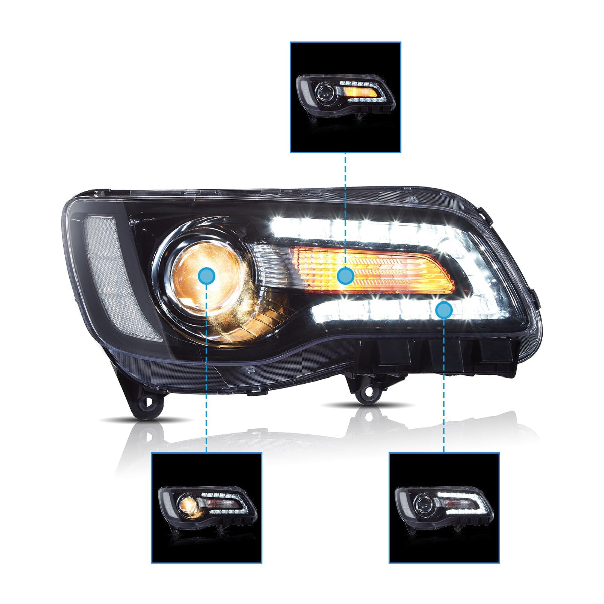 LED Projector Headlights for Chrysler 300 2011–2023