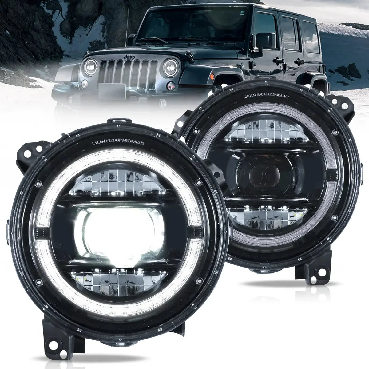 LED Headlights for Jeep Wrangler & Gladiator JT 2018–2023