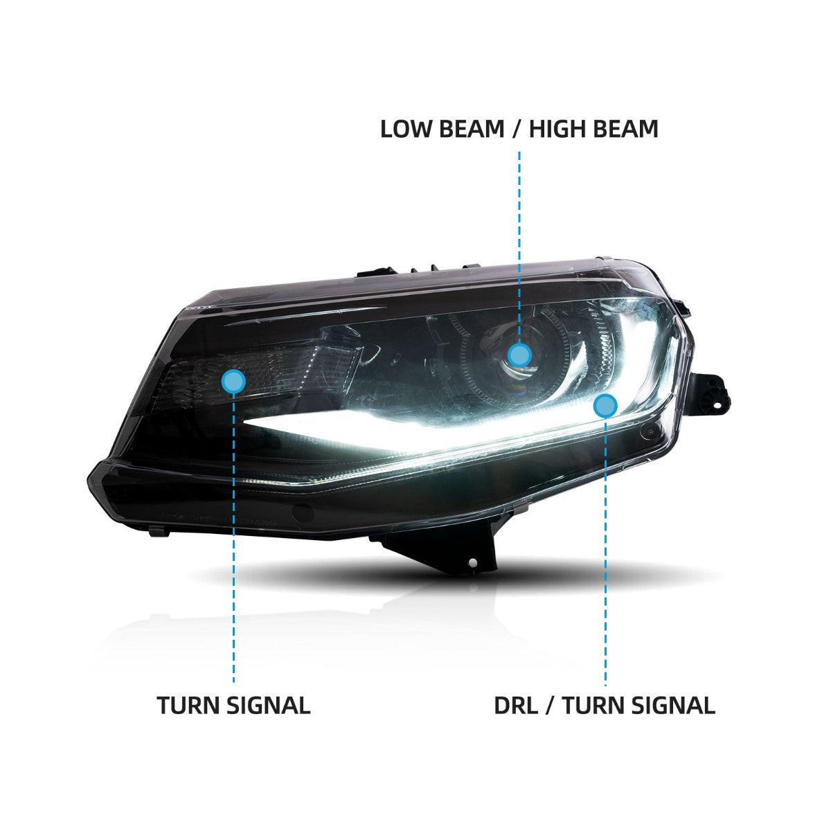 LED Headlights for Chevrolet [chevy] Camaro 2016–2018