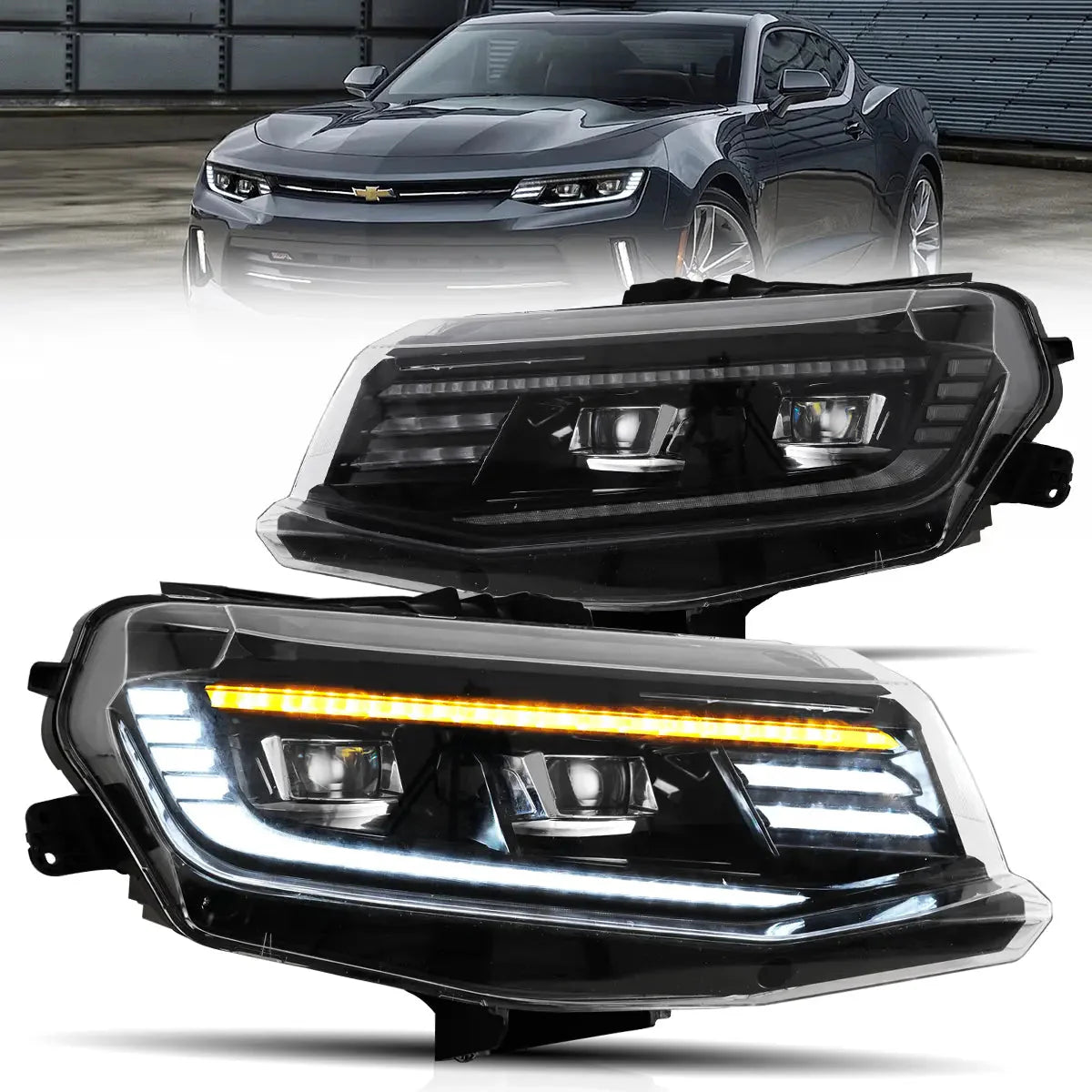LED Headlights for Chevrolet [chevy] Camaro 2016–2018