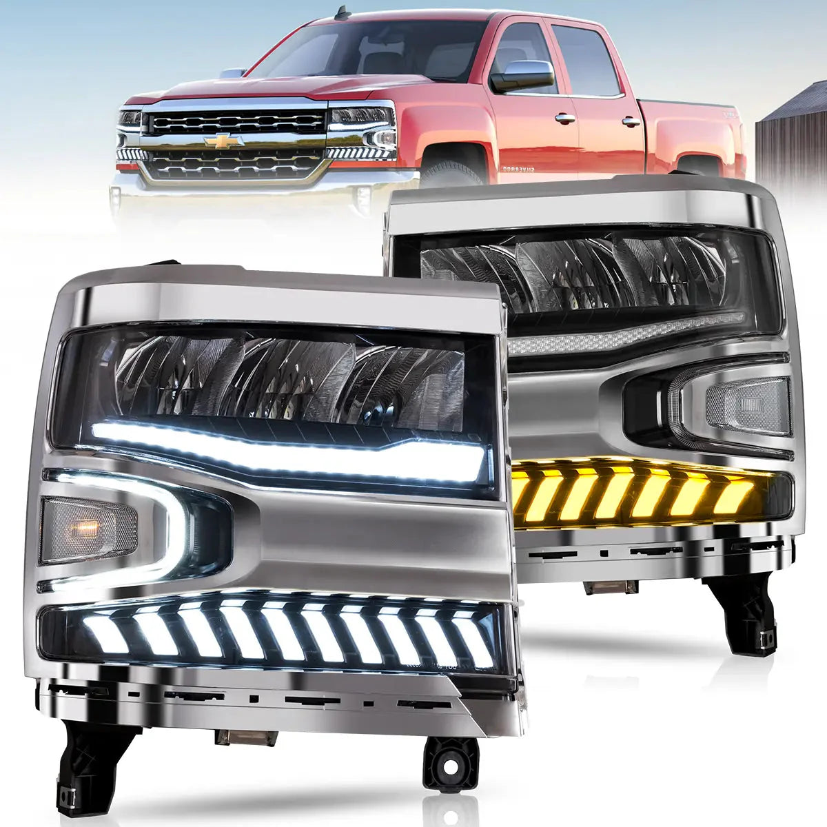 LED Headlights for Chevrolet Silverado 1500 2016–2018