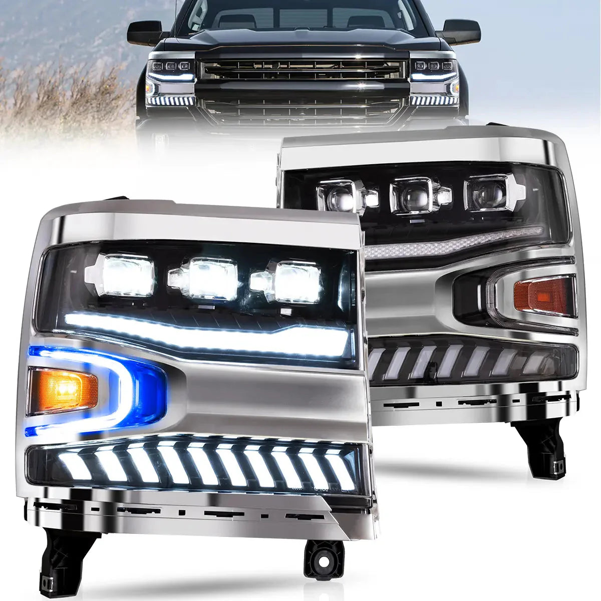 LED Headlights for Chevrolet Silverado 1500 2016–2018