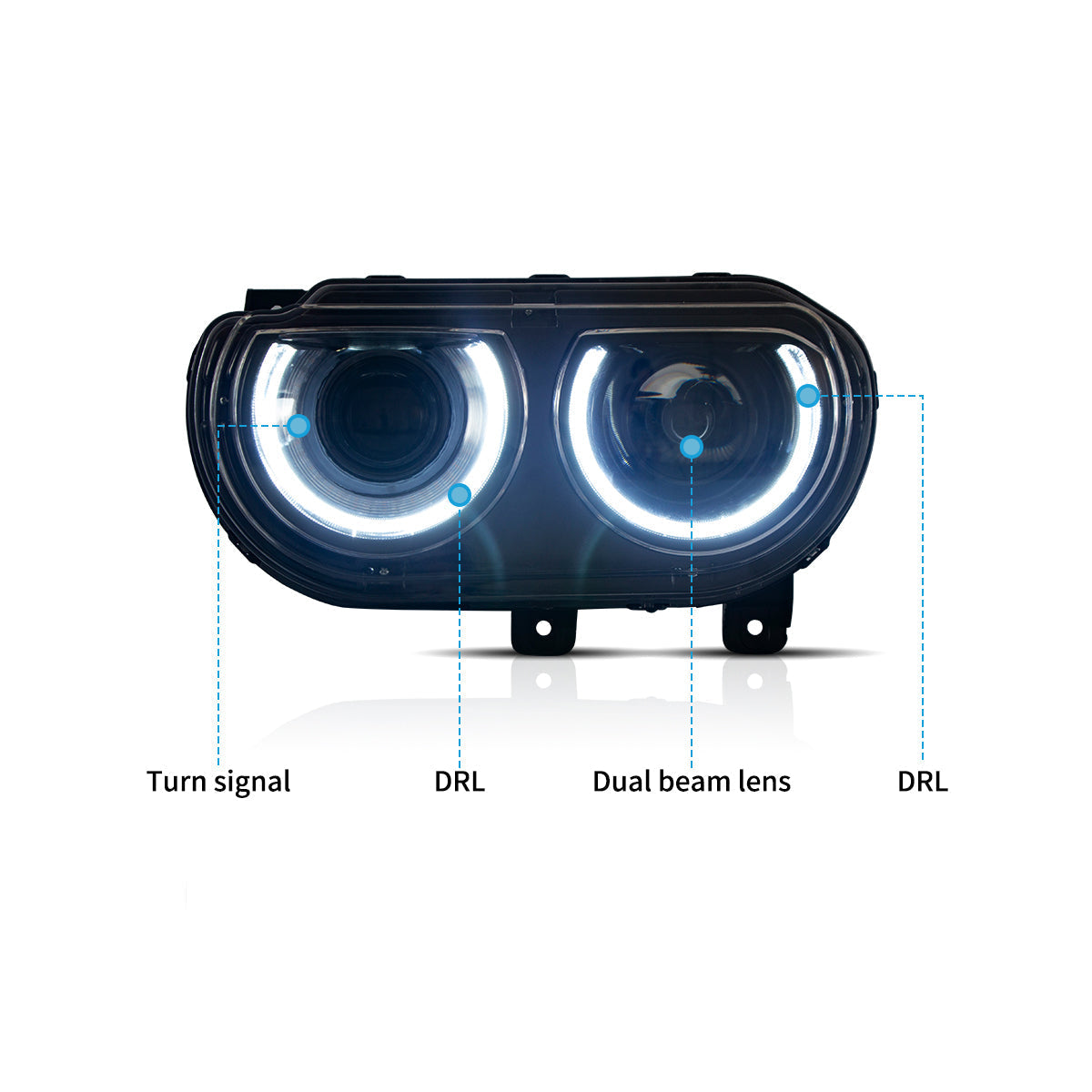 LED Headlights for Dodge Challenger 2008–2014