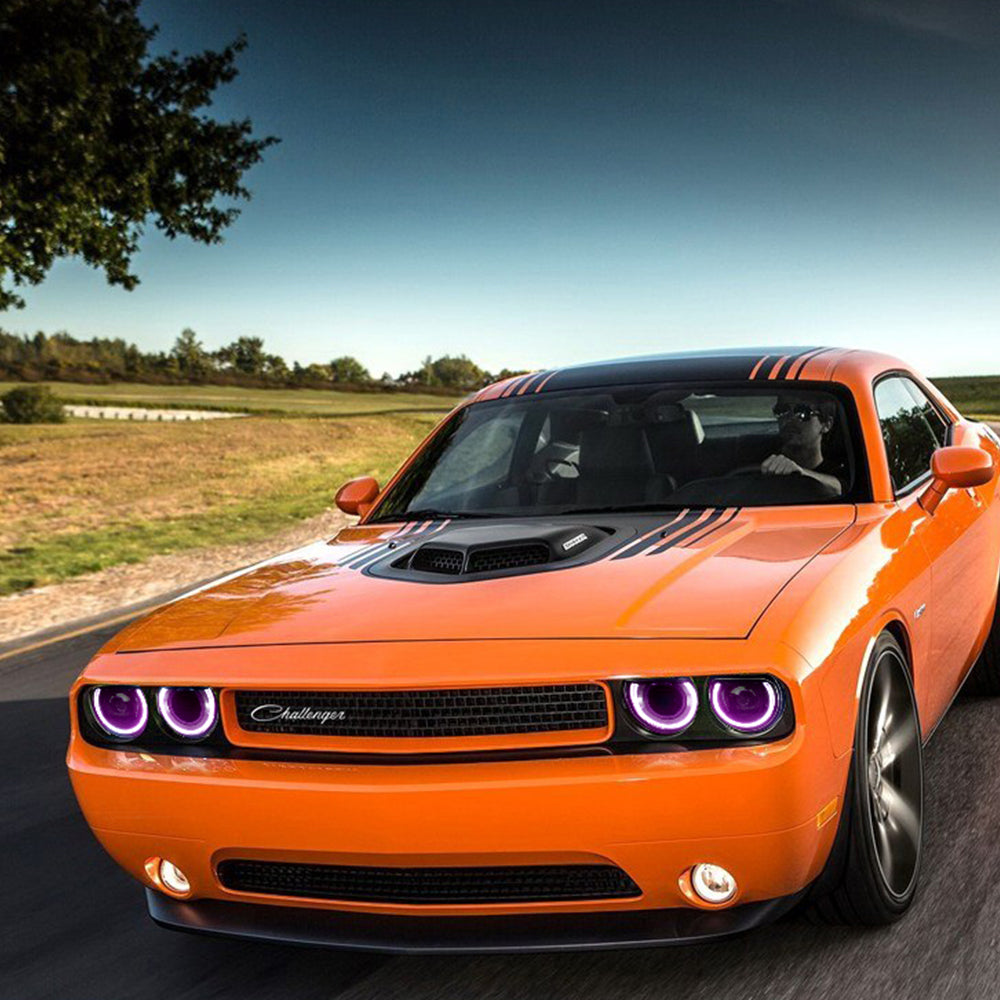 LED Headlights RGB Style for Dodge Challenger 2008–2014