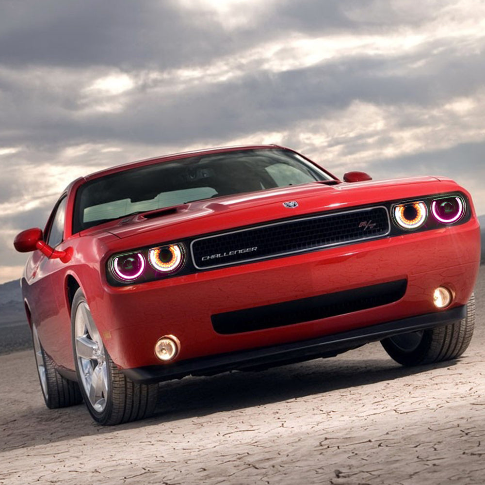 LED Headlights RGB Style for Dodge Challenger 2008–2014