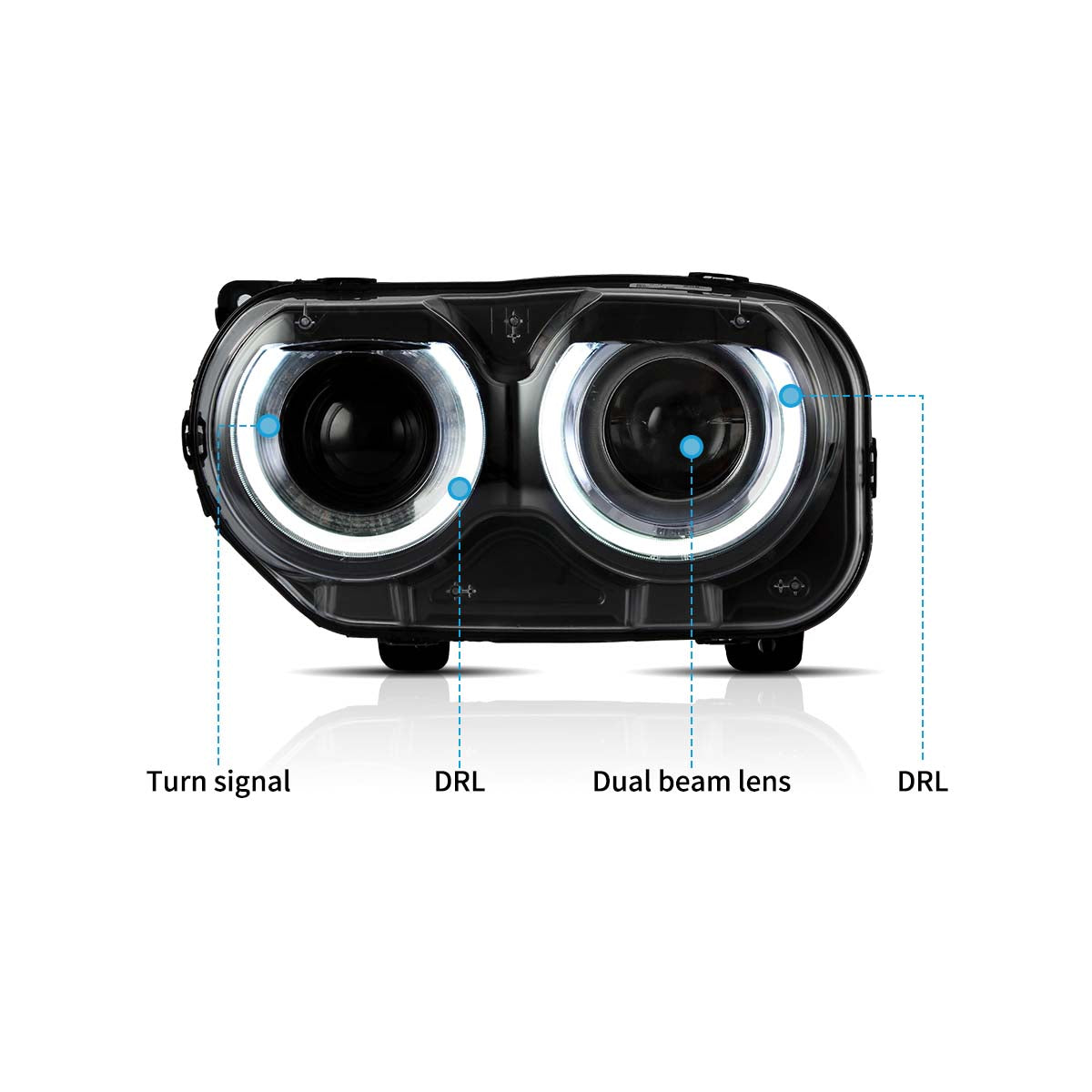 LED Headlights for Dodge Challenger 3th Gen 2015–2024