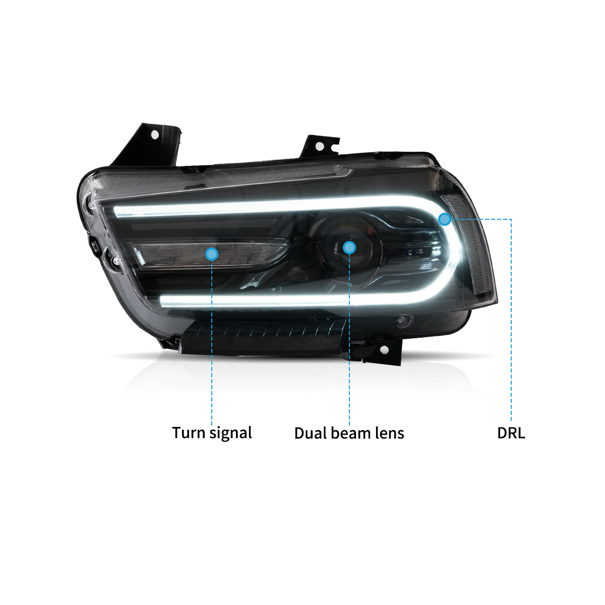 LED Headlights for Dodge Charger 2011–2014