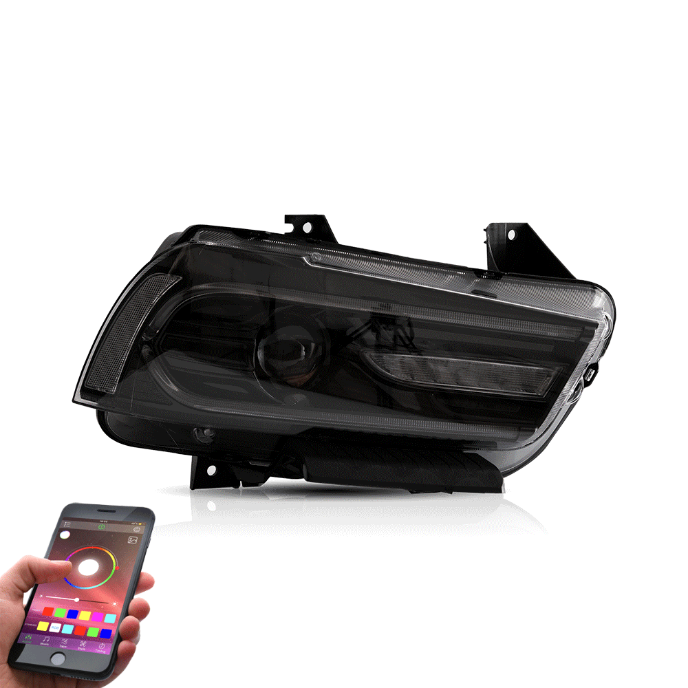 LED Headlights for Dodge Charger 2011–2014 RGB Style