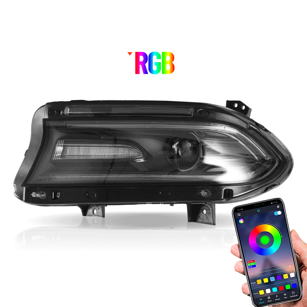 LED Headlights for Dodge Charger RGB Style 2015–2023