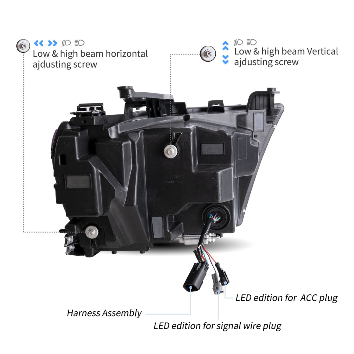 LED Headlights for Dodge RAM 1500 2019–2024