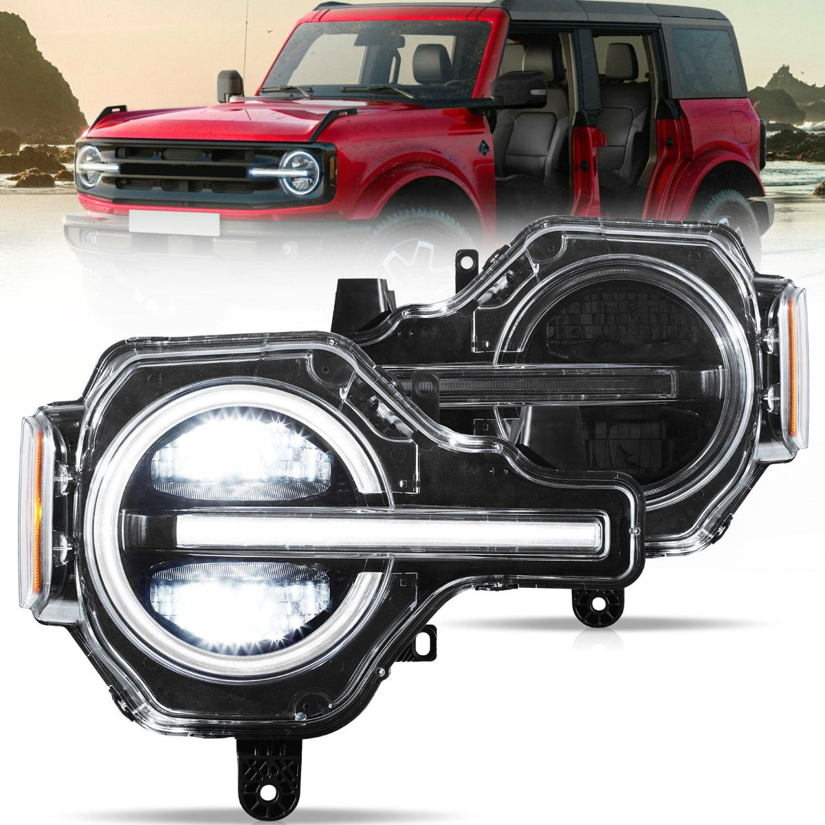 LED Headlights for Ford Bronco 2021–2024