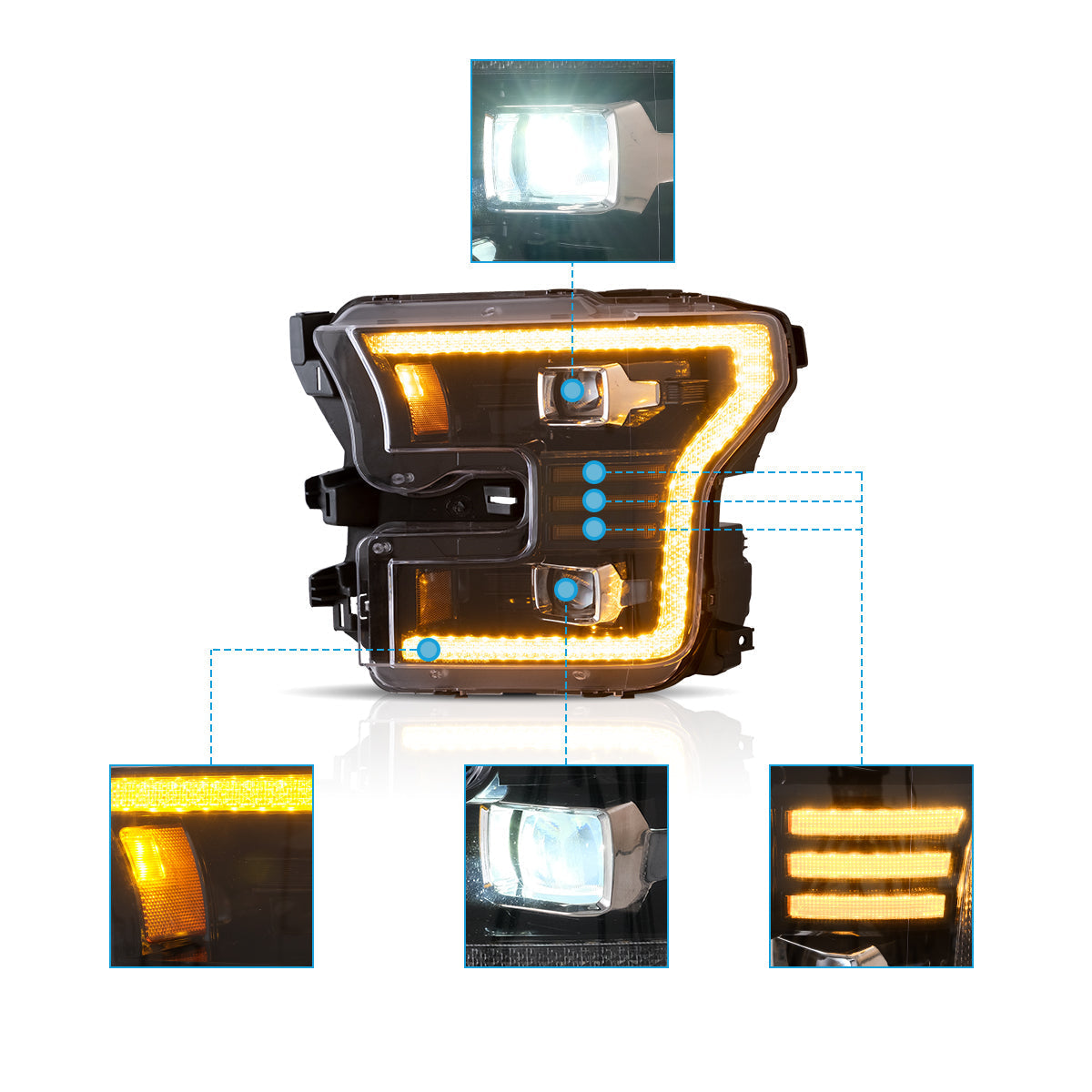 LED Headlights for Ford F150 2015–2017