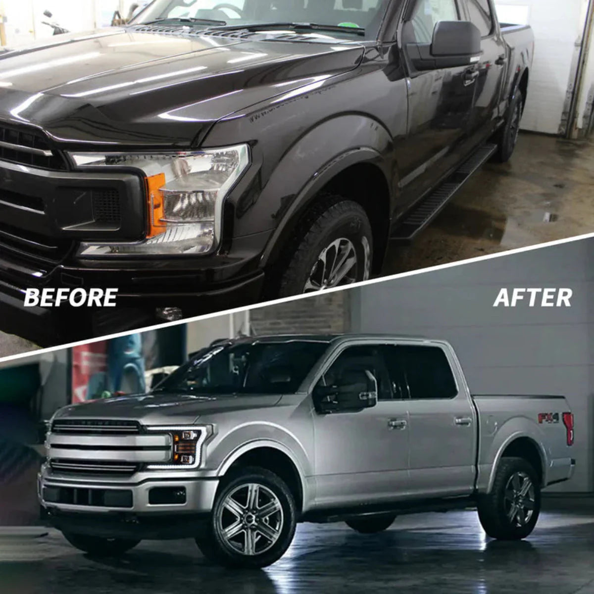 LED Dual Beam Headlights for Ford F150 2018–2020