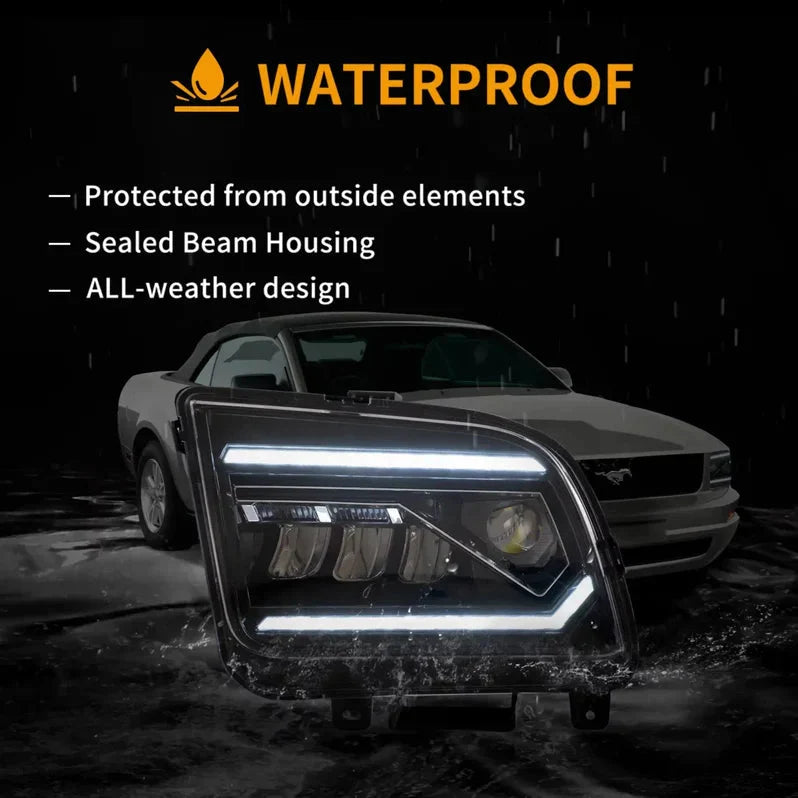 LED Dual Beam Headlights for Ford Mustang 2005–2009