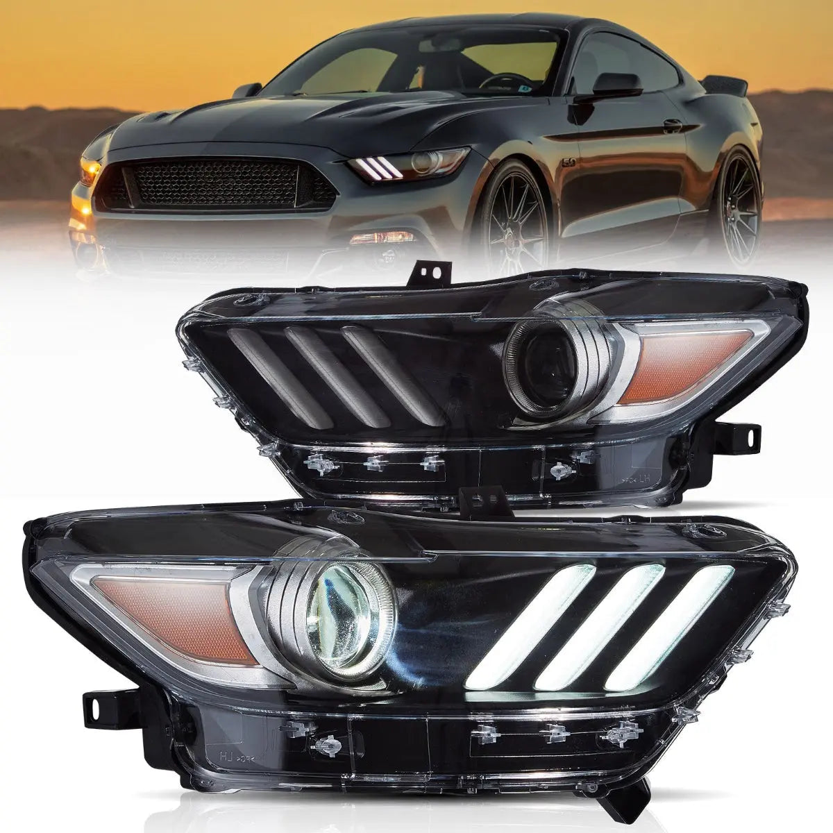 Headlights for 2015 2016 2017 Ford Mustang (S550)