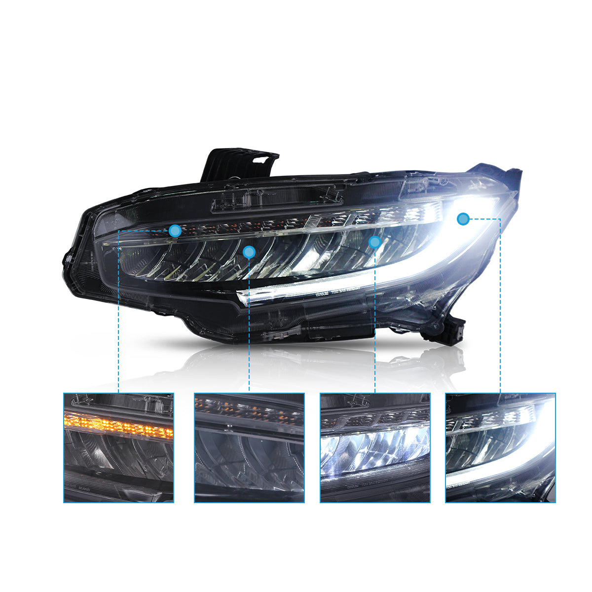 LED Headlights for Honda Civic 2016–2021