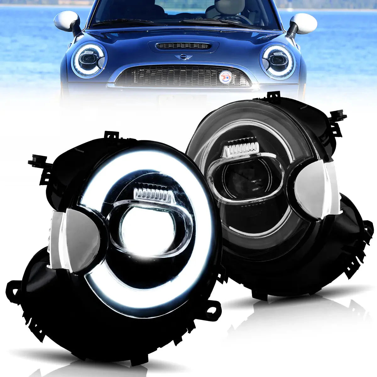 LED Headlights for Mini Cooper 2th Gen(R55 R56 R57 R58 R59) 2007–2013