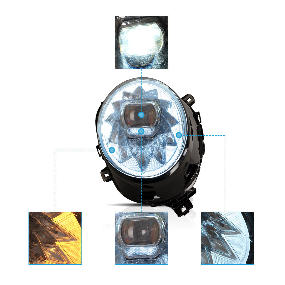 LED Headlights for Mini Cooper F56 bentley style 2014–2019