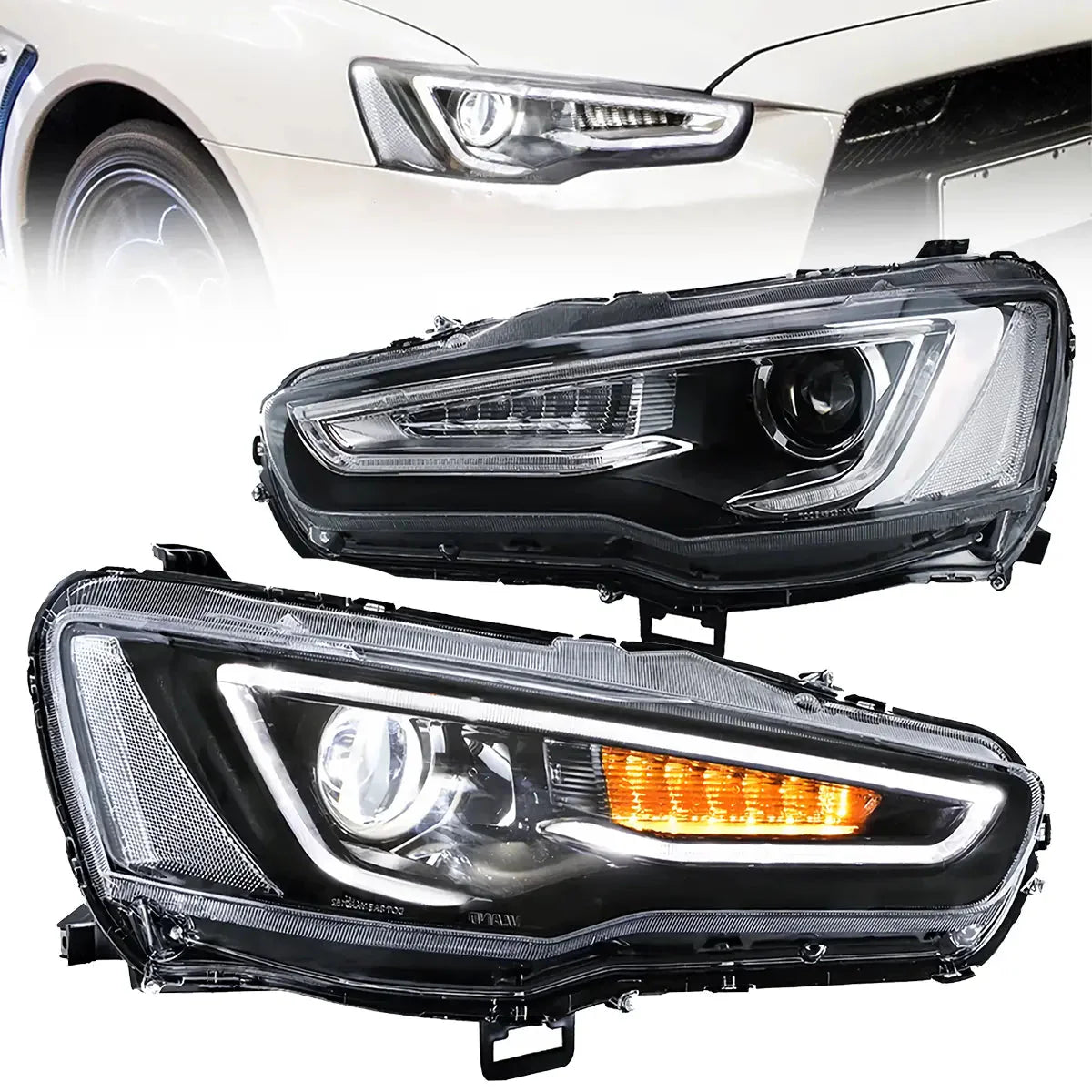 LED Headlights Audi Style for Mitsubishi Lancer & EVO X 2008–2017