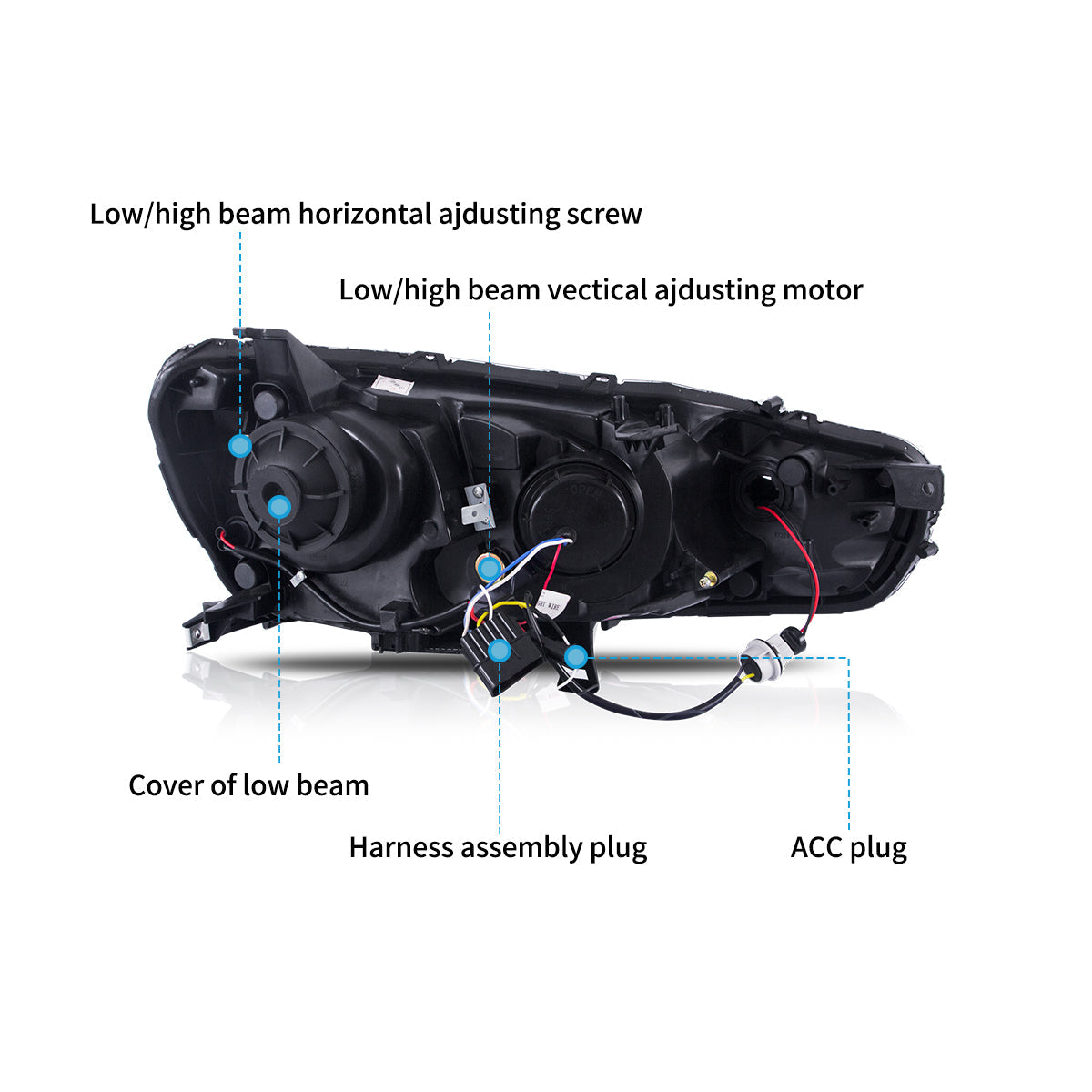 LED Headlights Audi Style for Mitsubishi Lancer & EVO X 2008–2017