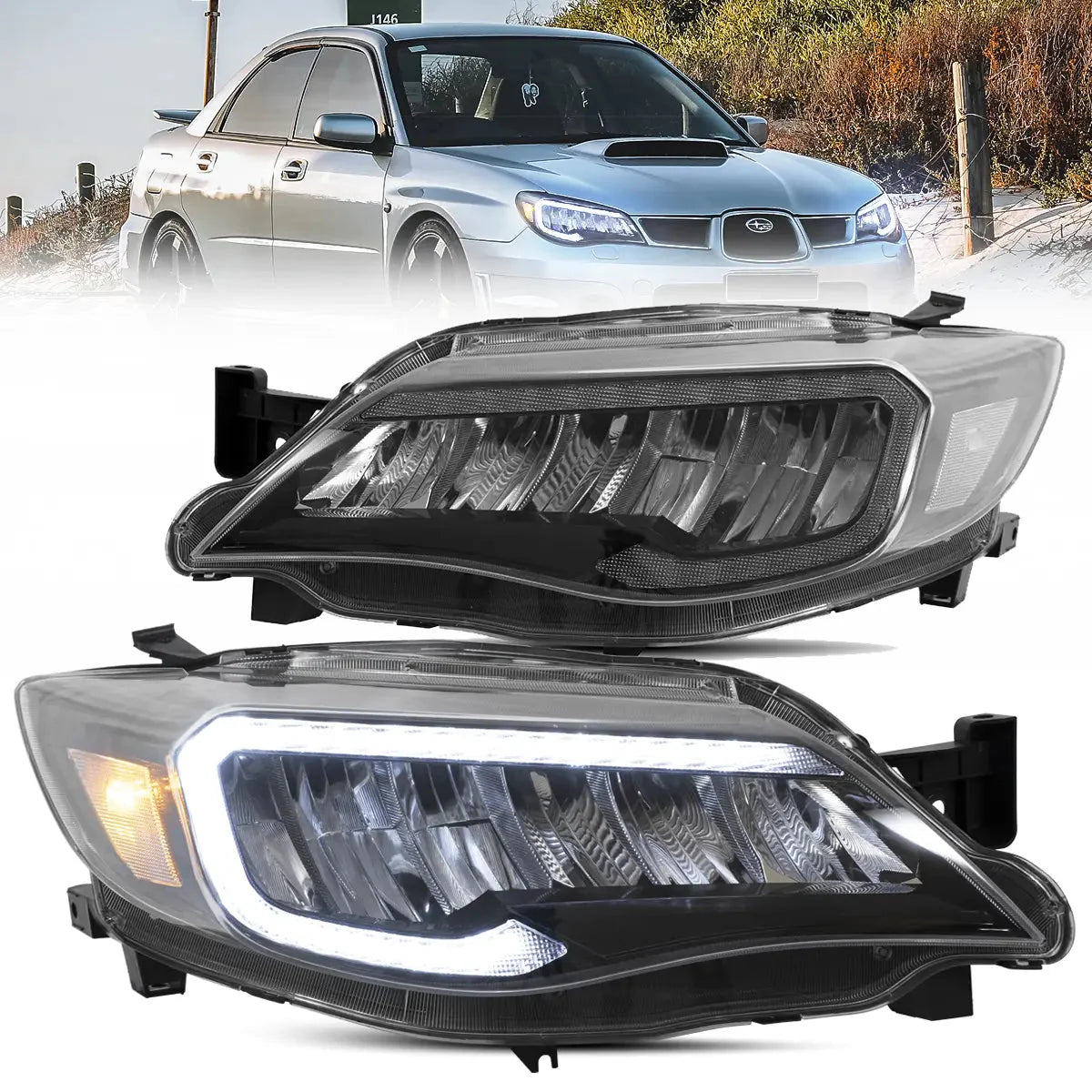 LED Headlights for Subaru Impreza WRX 2008–2014