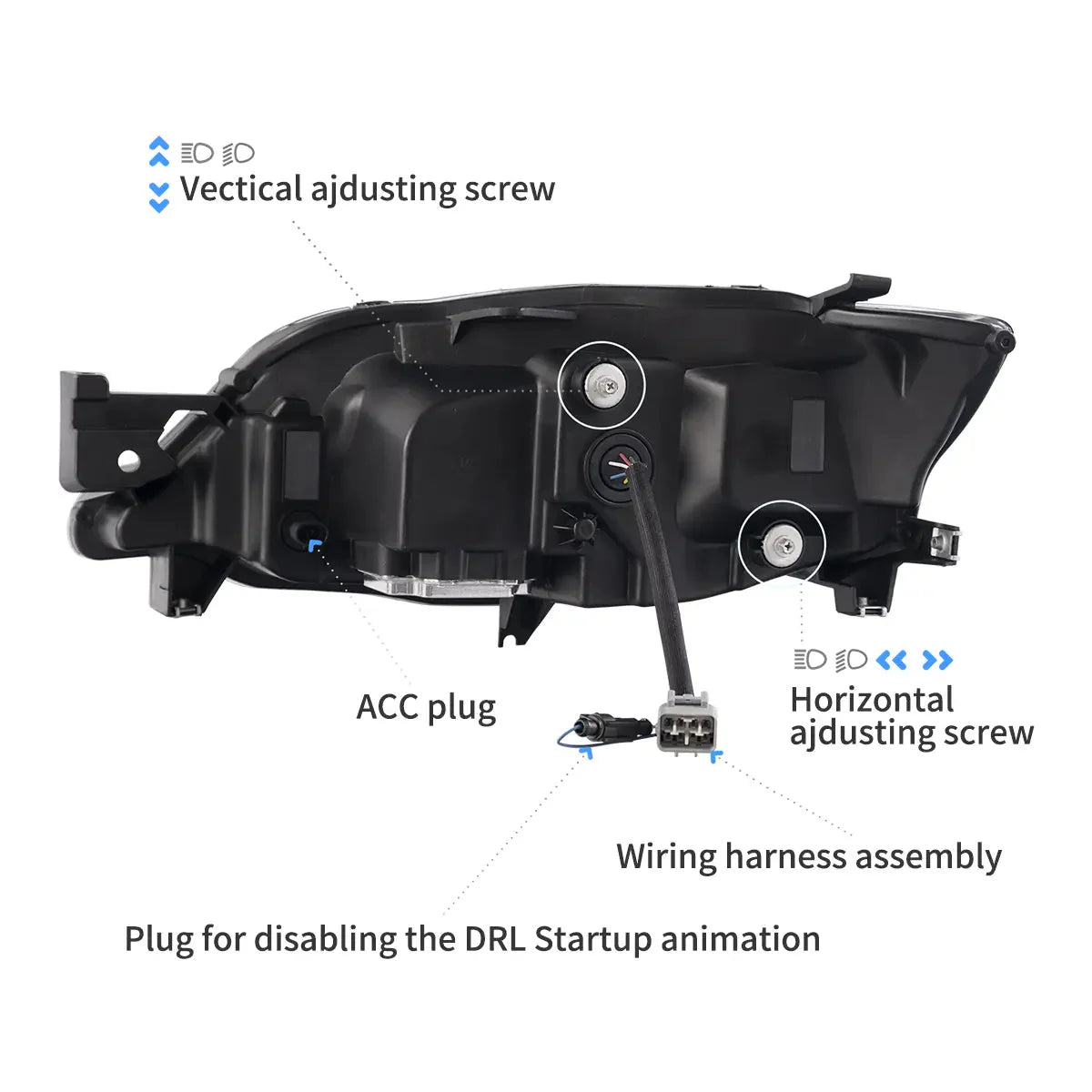 Australia LED Headlights for Subaru Impreza WRX 2008–2014