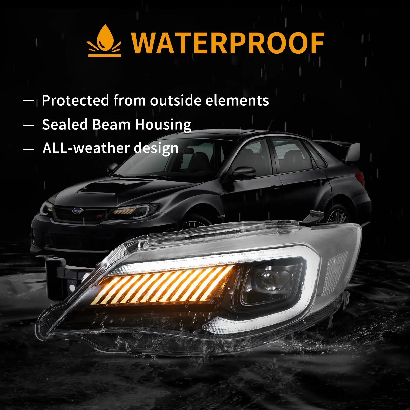 Australia LED Headlights for Subaru Impreza WRX 2008–2014