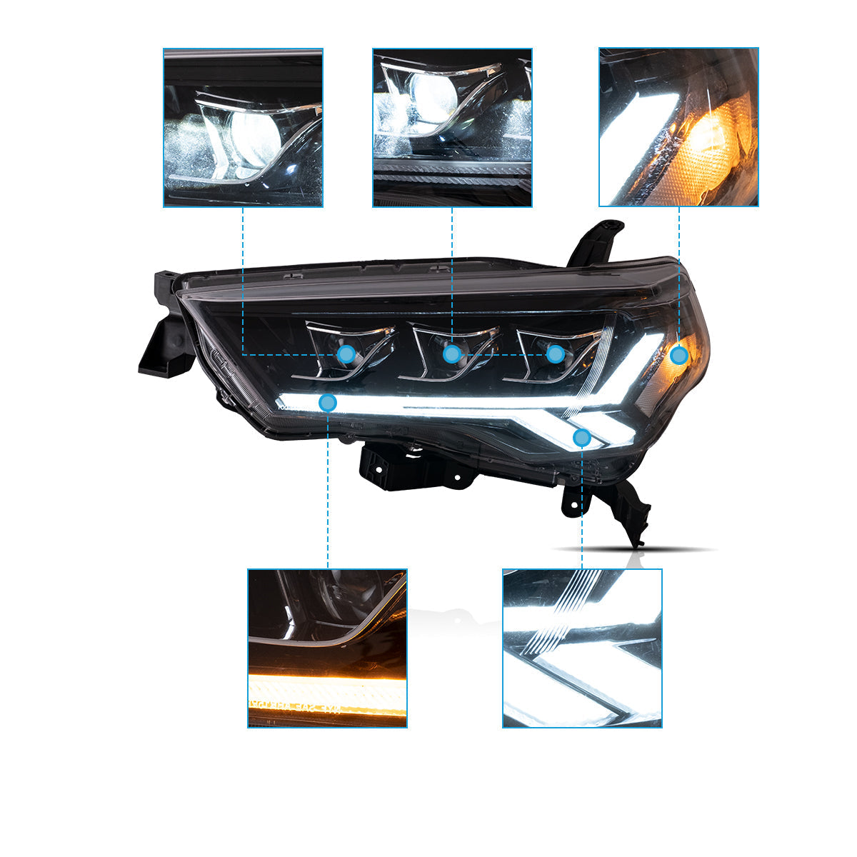 LED Projector Headlights for Toyota 4Runner 2014–2024
