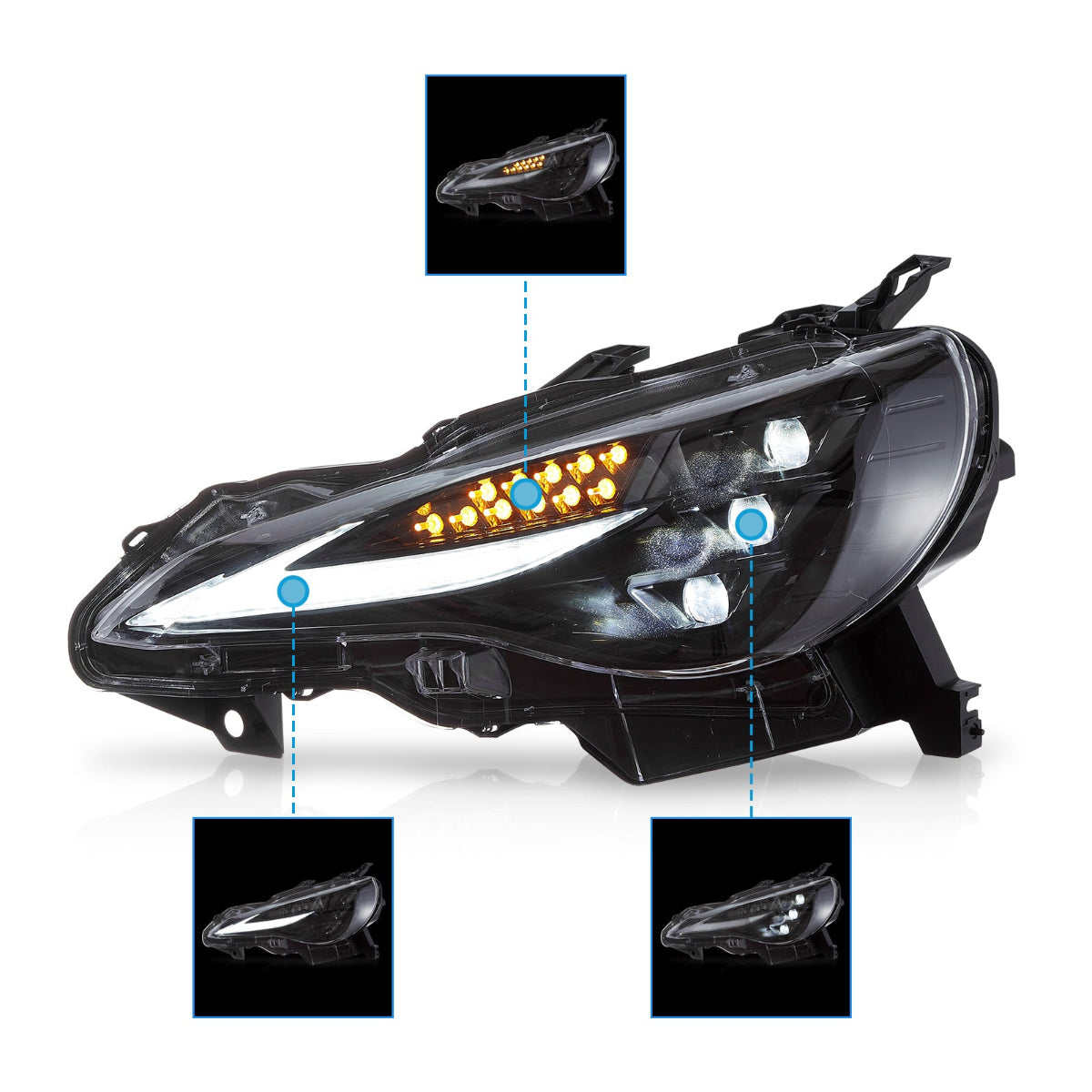 RGB LED Headlights for Toyota 86 & Scion FR-S & Subaru BRZ 2012–2021