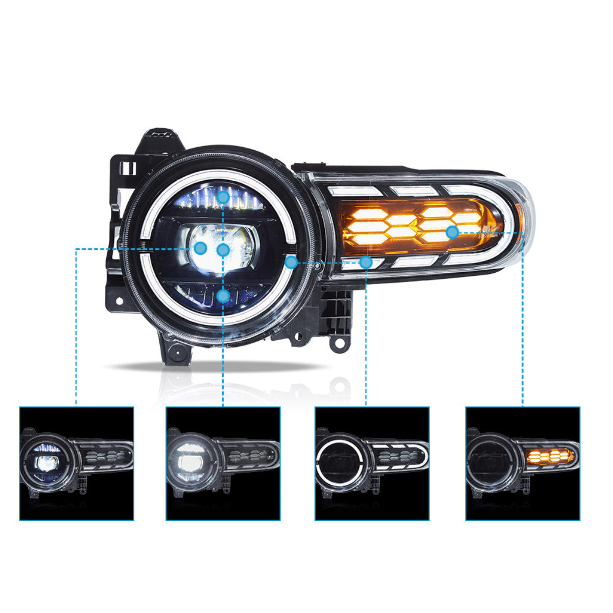 LED Headlights for Toyota Fj Cruiser XJ10 2006–2022