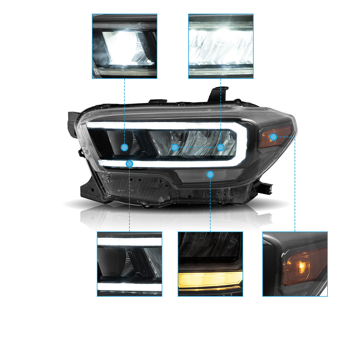 LED Headlights for Toyota Tacoma 2016–2023