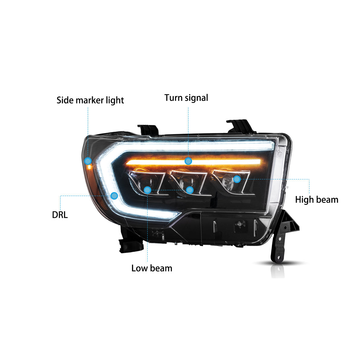 LED Matrix Headlights for Toyota Tundra and 2008–2020 Toyota Sequoia 2007–2013